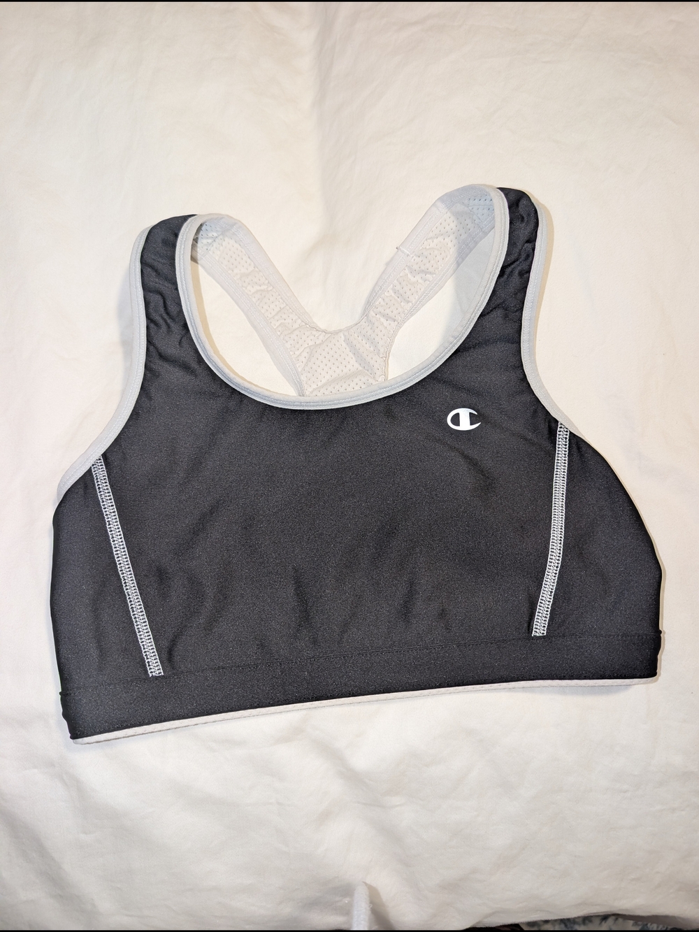 2/30$ 💓 Champion Black & Gray Reversible Racerback Sports Bra